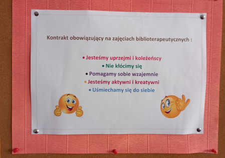 Zajęcia biblioterapeutyczne