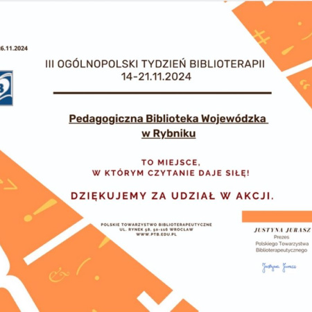 III Ogólnopolski Tydzień Biblioterapii